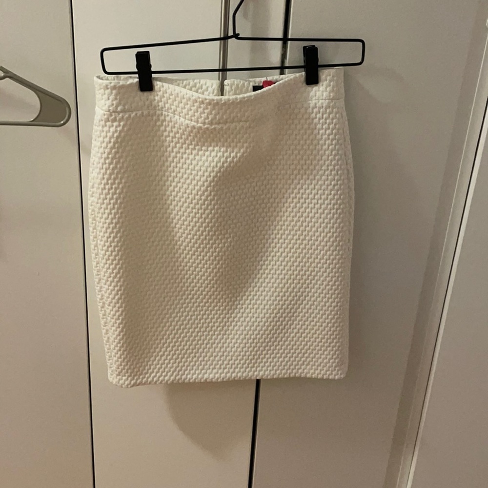 White J Crew pencil skirt, size 0